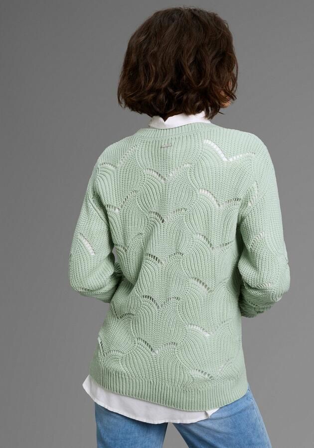 Laura Scott Ajourtrui zachte overgangsbreisel met ronde hals en trendy gaatjespatroon - Foto 3