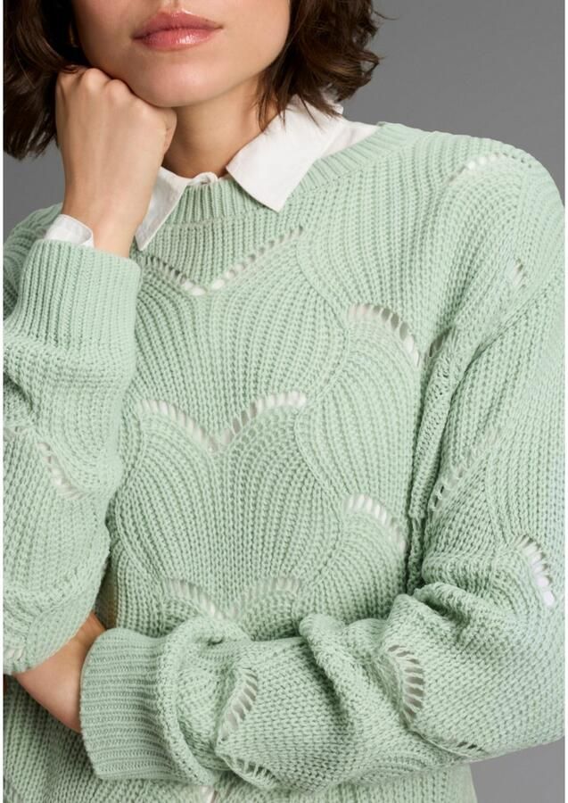 Laura Scott Ajourtrui zachte overgangsbreisel met ronde hals en trendy gaatjespatroon - Foto 2