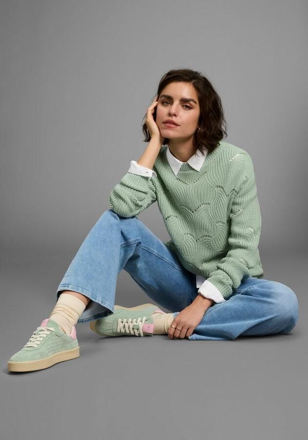 Laura Scott Ajourtrui zachte overgangsbreisel met ronde hals en trendy gaatjespatroon - Foto 5