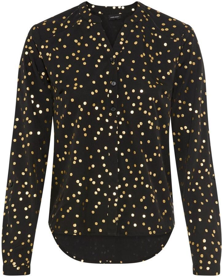 Laura Scott Blouse met lange mouwen met glitterprint
