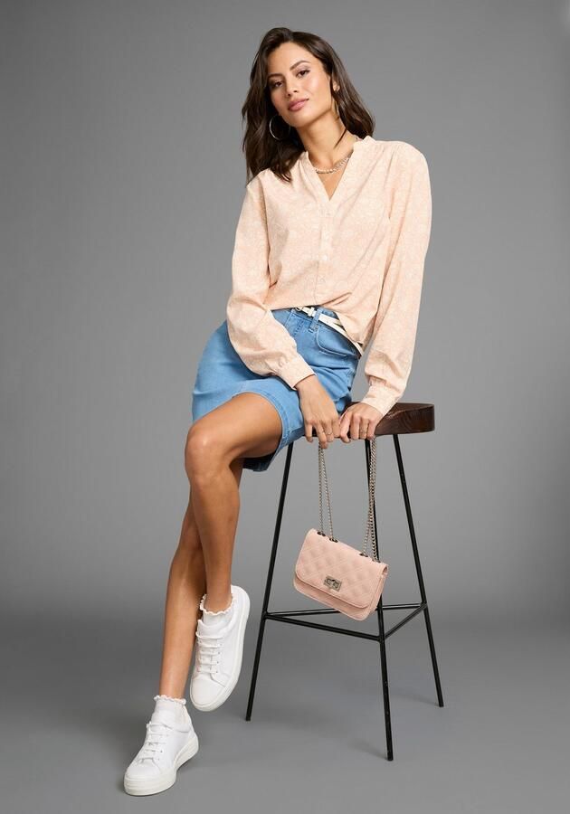 Laura Scott Blouse zonder sluiting met oprolbare mouwen - Foto 6