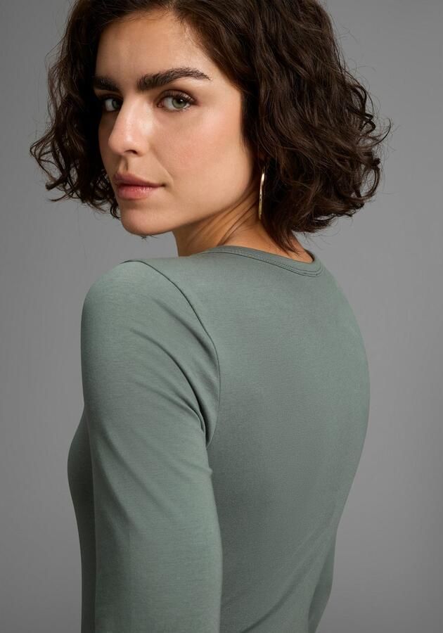 Laura Scott Body met lange mouwen Lange mouwen getailleerd ronde hals NIEUWE KLEUREN - Foto 4