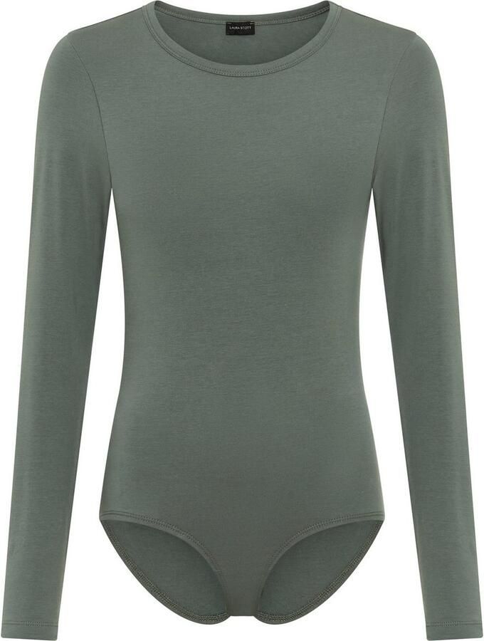 Laura Scott Body met lange mouwen Lange mouwen getailleerd ronde hals NIEUWE KLEUREN