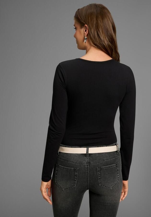 Laura Scott Body met lange mouwen Met een diepe V-hals NIEUWE COLLECTIE - Foto 3