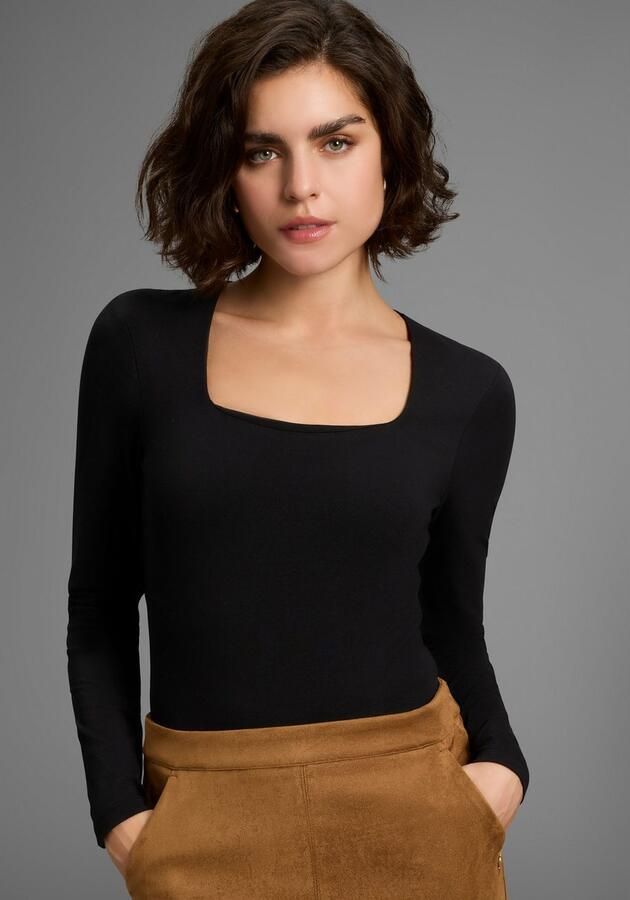 Laura Scott Body met lange mouwen met modieuze vierkante halslijn nieuwe collectie - Foto 2