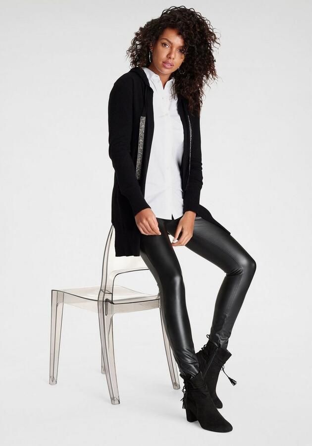 Laura Scott Capuchonvest met capuchon en glinsterende banden - Foto 5