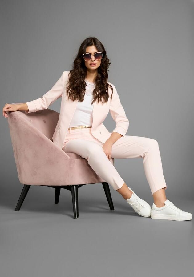 Laura Scott Zonnebril met goudkleurige volle rand en roze halfrand nieuw