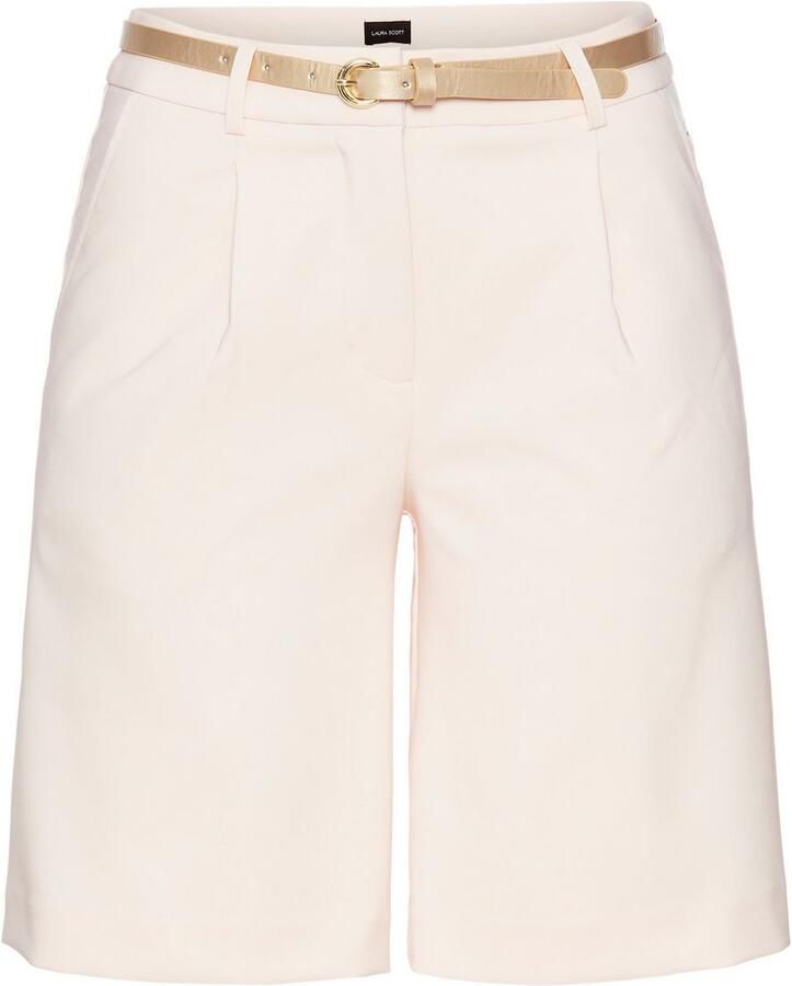 Laura Scott Chino-short met bijpassende riem (set 2-delig Met riem)