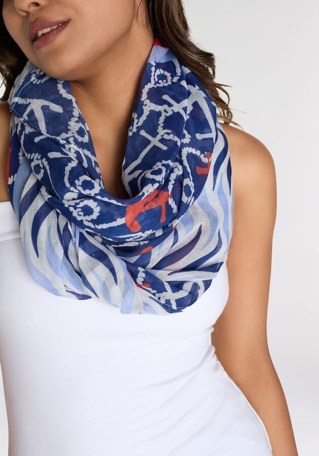 Laura Scott Colsjaal Zomer sjaal in maritiem ontwerp - Foto 3