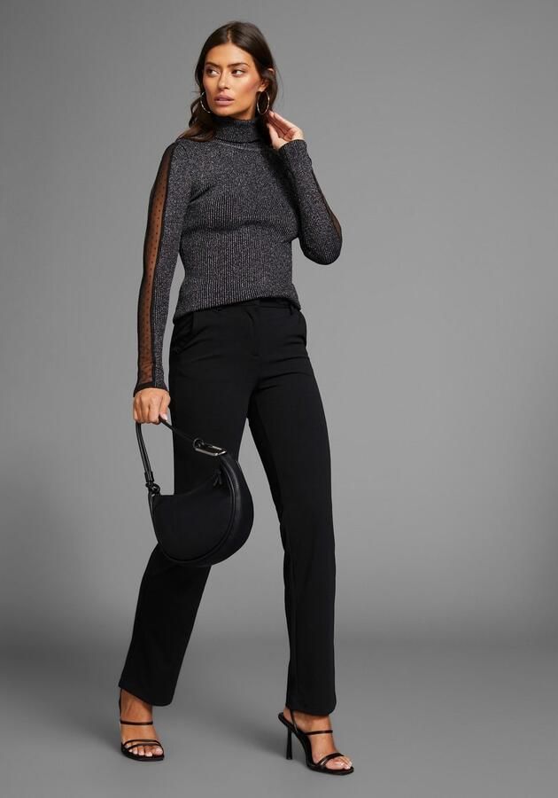 Laura Scott Coltrui met mesh-inzetstuk op de mouw van glinsterend lurex - Foto 4