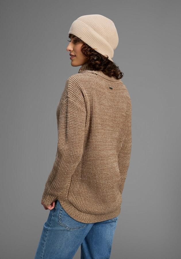 Laura Scott Coltrui Wintertrui in casual fit met wafelstructuur NIEUWE COLLECTIE - Foto 4