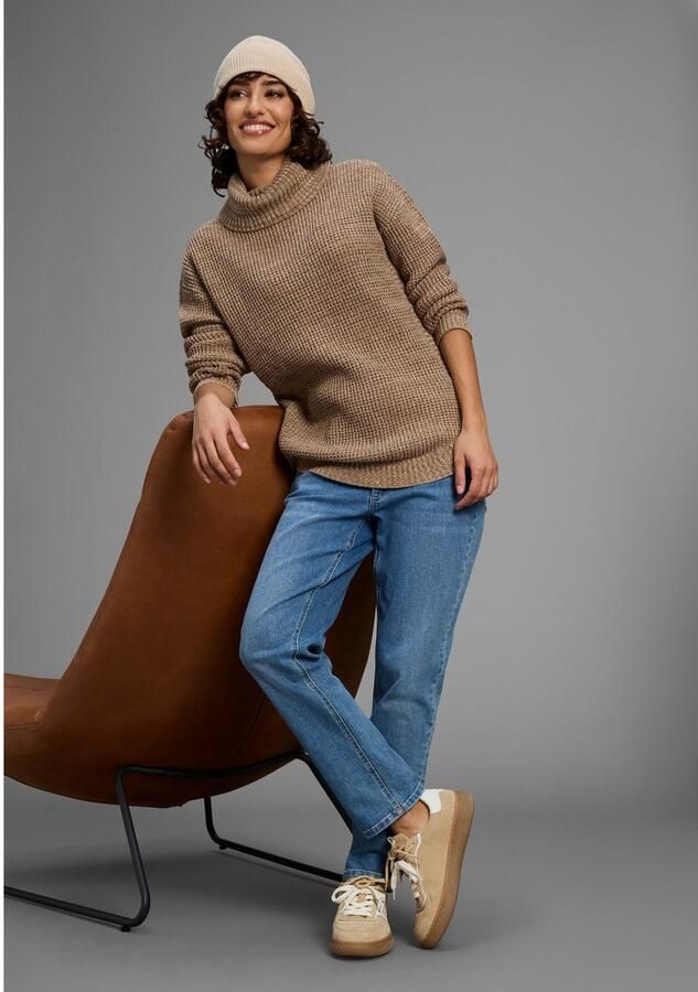 Laura Scott Coltrui Wintertrui in casual fit met wafelstructuur NIEUWE COLLECTIE - Foto 3