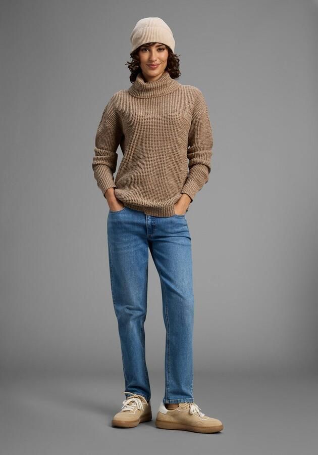 Laura Scott Coltrui Wintertrui in casual fit met wafelstructuur NIEUWE COLLECTIE - Foto 5