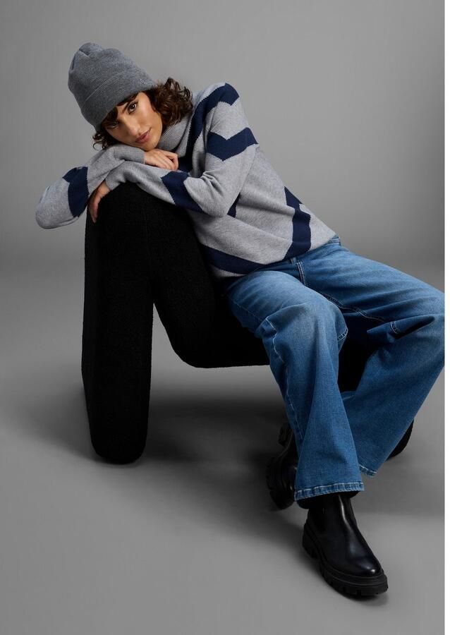 Laura Scott Coltrui zacht winterbreisel met casual streepjespatroon nieuwe collectie - Foto 3