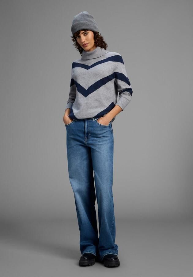 Laura Scott Coltrui zacht winterbreisel met casual streepjespatroon nieuwe collectie - Foto 5