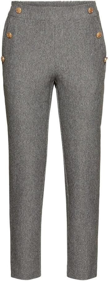 Laura Scott Comfortbroek met goudkleurige sierknopen - Foto 5