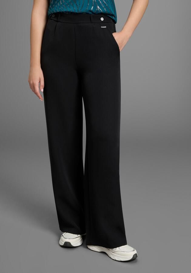 Laura Scott Comfortbroek van elastische stof met decoratieve knopen aan de tailleband - Foto 6