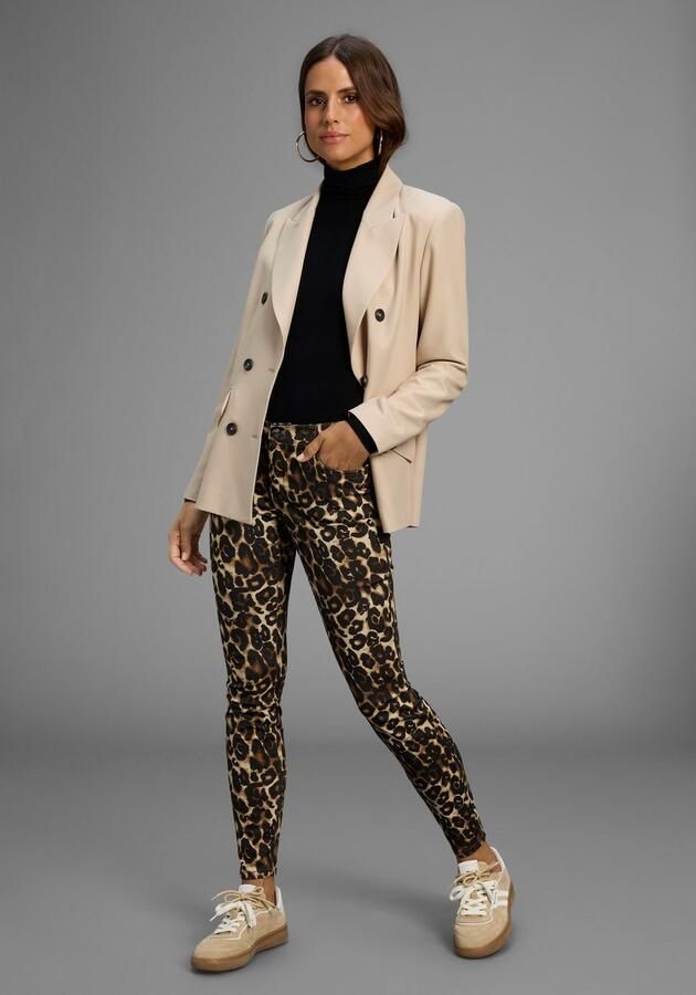Laura Scott Five-pocketsbroek in modieuze leoprint - Foto 4