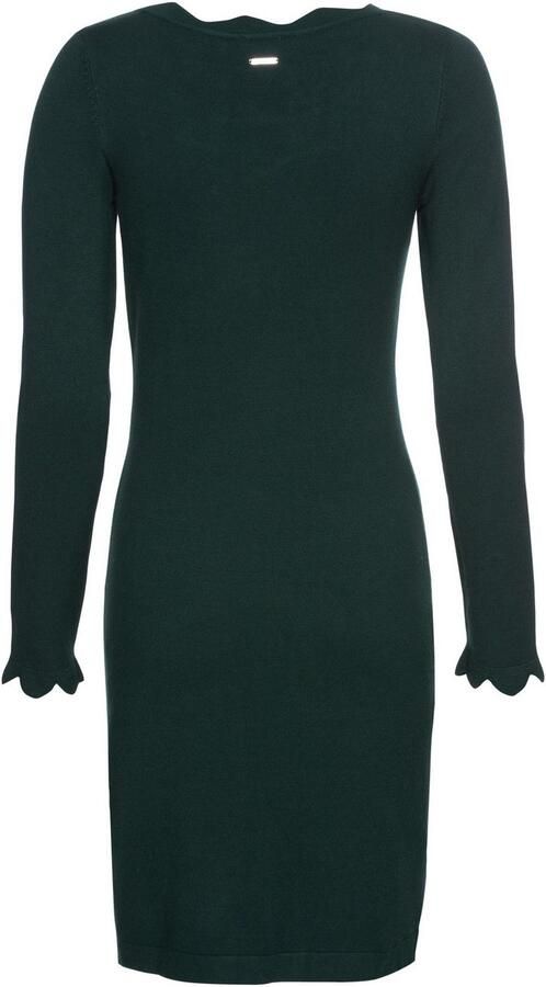 Laura Scott Gebreide jurk figuuraccentuerend en kort met vrouwelijke golfjesrand - Foto 5