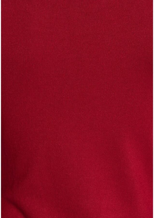 Laura Scott Gebreide jurk figuuraccentuerend en kort met vrouwelijke golfjesrand