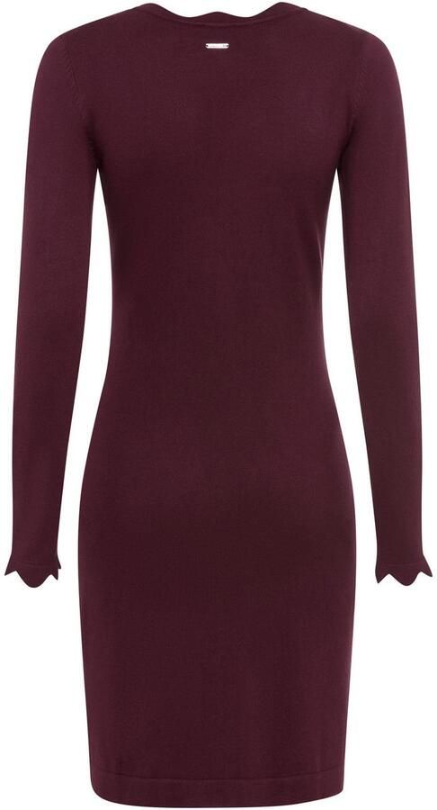 Laura Scott Gebreide jurk figuuraccentuerend en kort met vrouwelijke golfjesrand - Foto 5