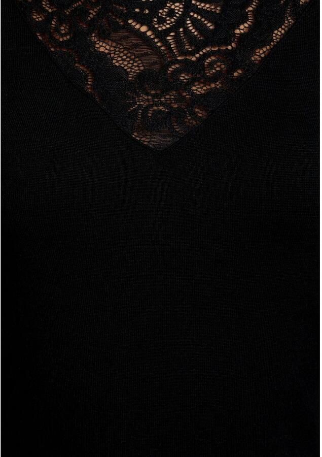 Laura Scott Gebreide jurk figuuraccentuerende snit met kantdetails - Foto 2