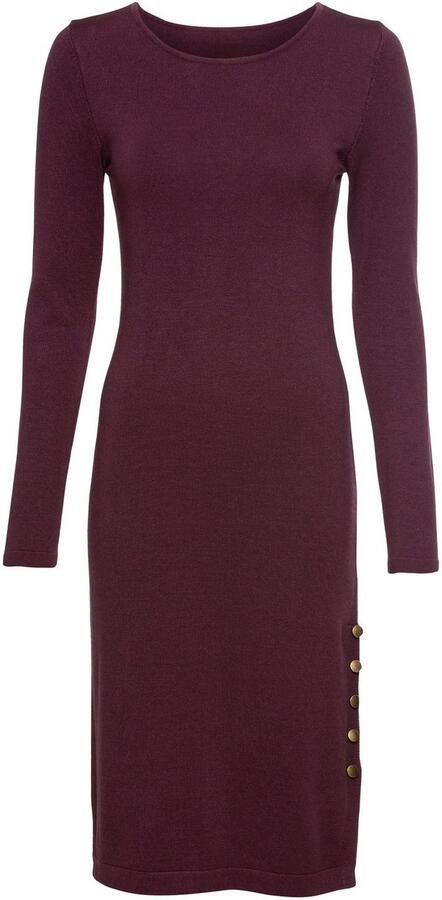 Laura Scott Gebreide jurk in midilengte met zijdelingse knopen - Foto 7