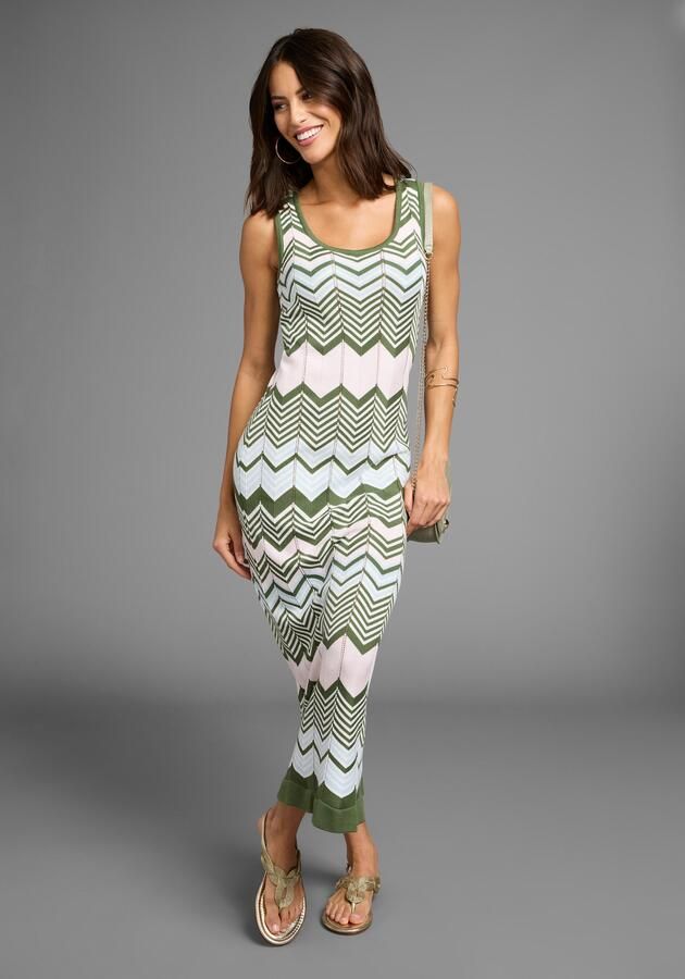 Laura Scott Gebreide jurk in modieus zigzagpatroon - Foto 9