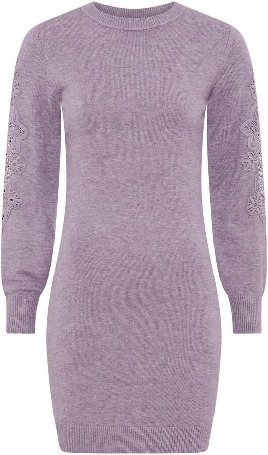 Laura Scott Gebreide jurk met bijzonder kantdetail nieuwe collectie - Foto 5