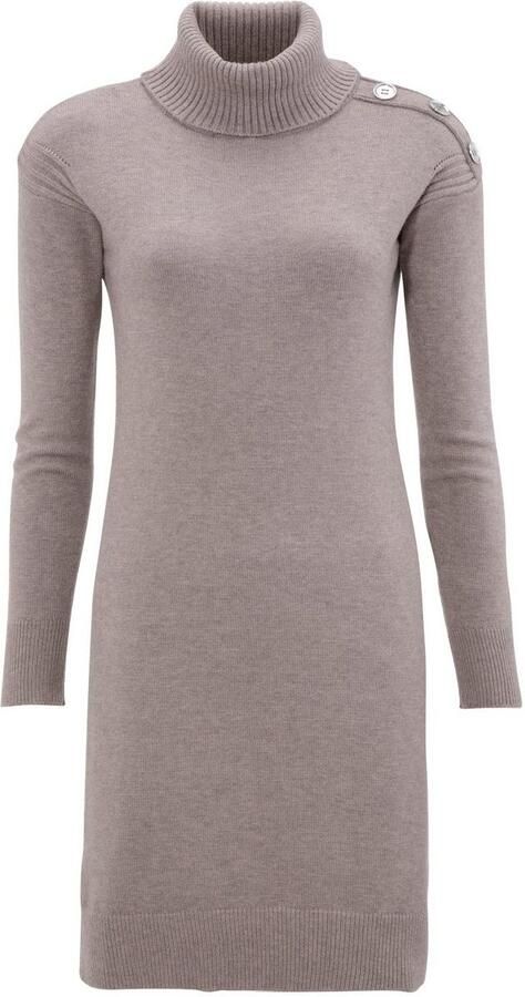 Laura Scott Gebreide jurk met col en sierknopen - Foto 7