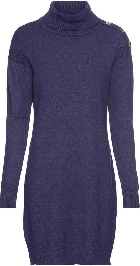 Laura Scott Gebreide jurk met col en sierknopen - Foto 5