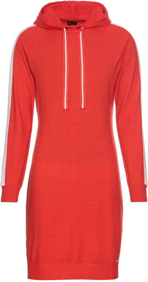 Laura Scott Gebreide jurk met contrastkleuraccenten en capuchon - Foto 7