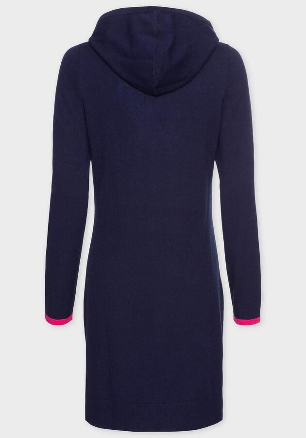 Laura Scott Gebreide jurk met contrastkleuraccenten en capuchon - Foto 5