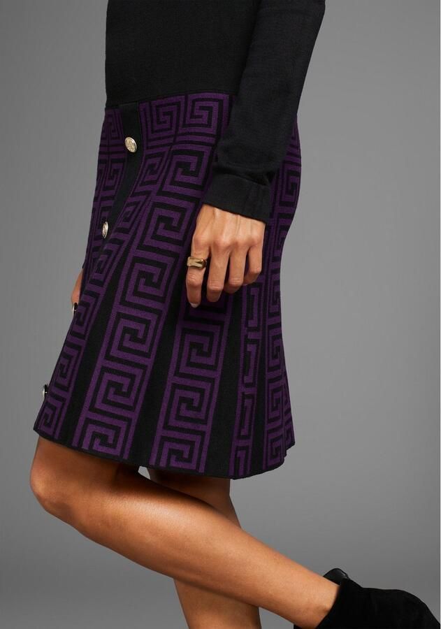 Laura Scott Gebreide jurk met edele sierknopen