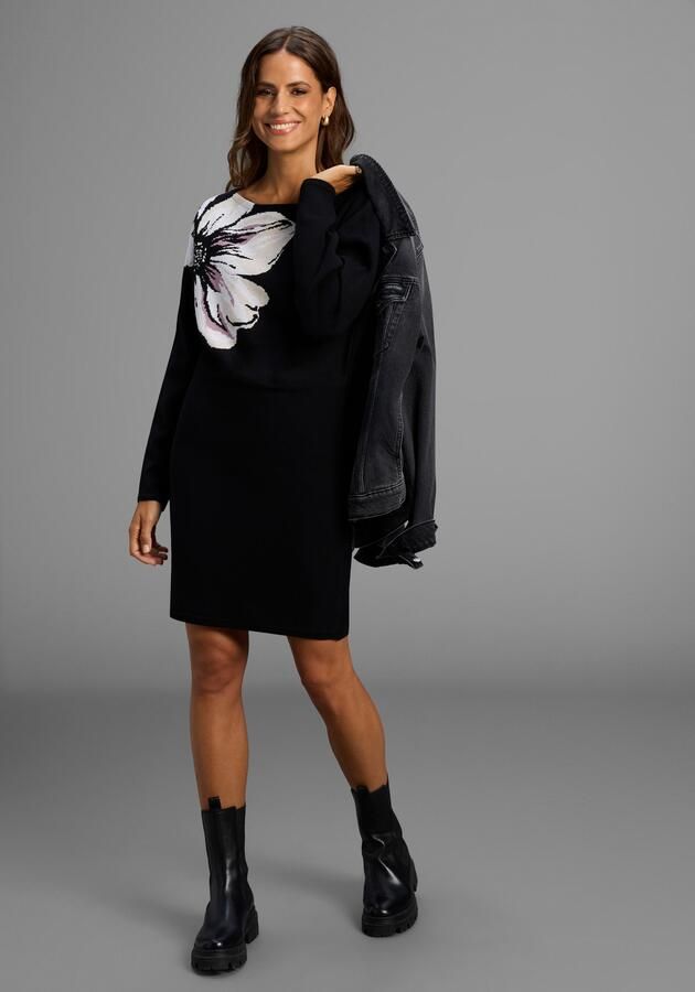 Laura Scott Gebreide jurk met geweldig bloembreipatroon nieuwe collectie - Foto 6