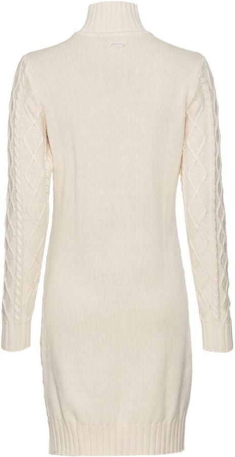 Laura Scott Gebreide jurk met kabelbreipatroon en opstaande kraag - Foto 6