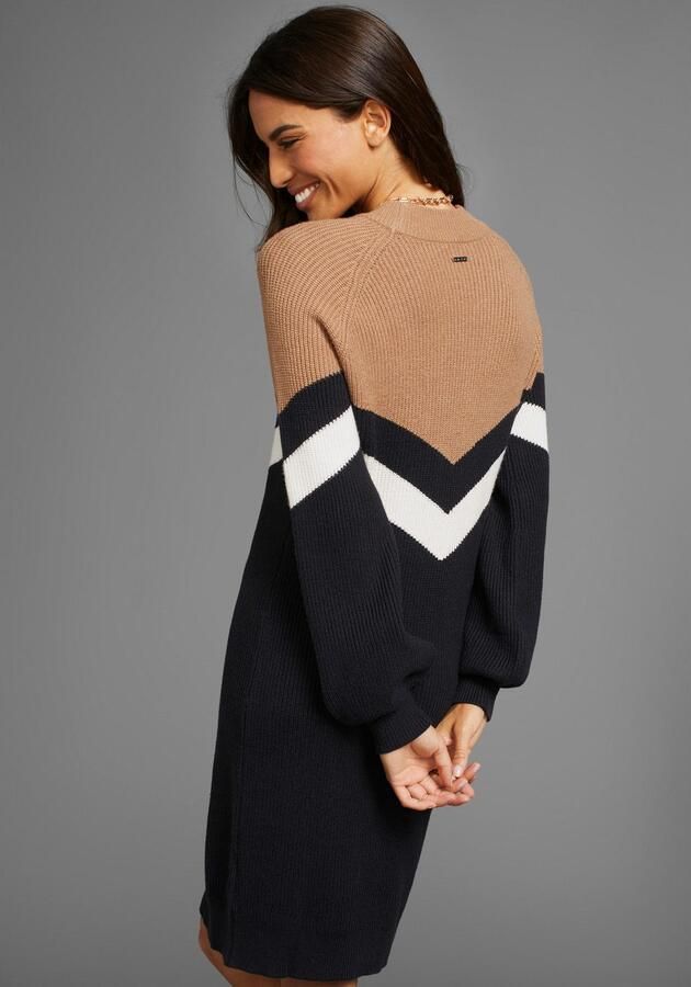 Laura Scott Gebreide jurk met strepenpatroon van zachte viscosekwaliteit - Foto 2