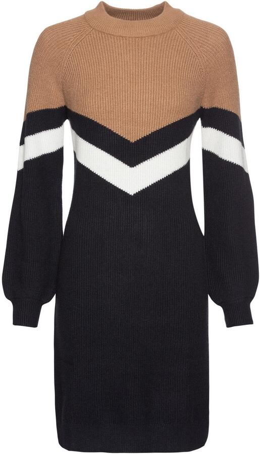 Laura Scott Gebreide jurk met strepenpatroon van zachte viscosekwaliteit - Foto 5