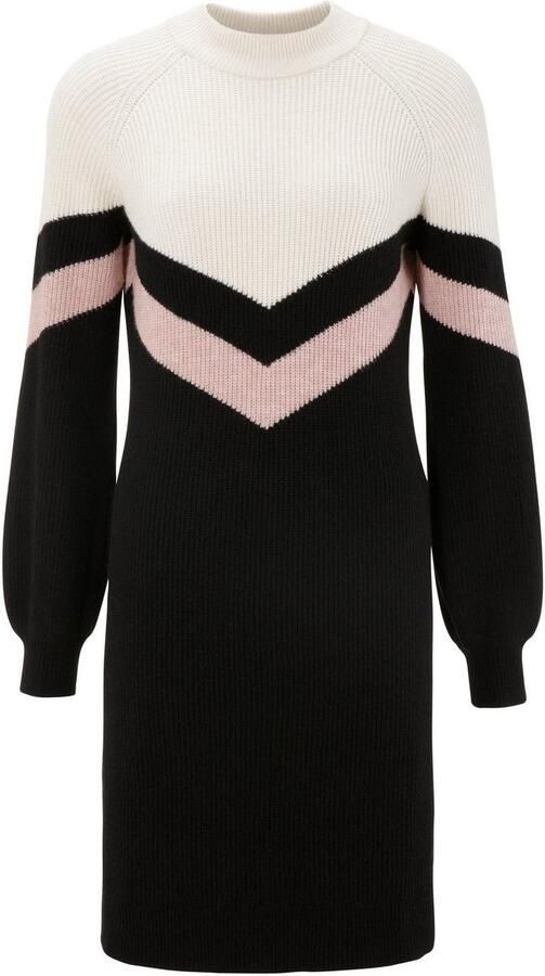 Laura Scott Gebreide jurk met strepenpatroon van zachte viscosekwaliteit - Foto 8