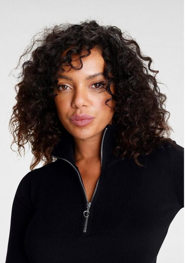 Laura Scott Gebreide jurk met troyer kraag in mini vorm - Foto 2