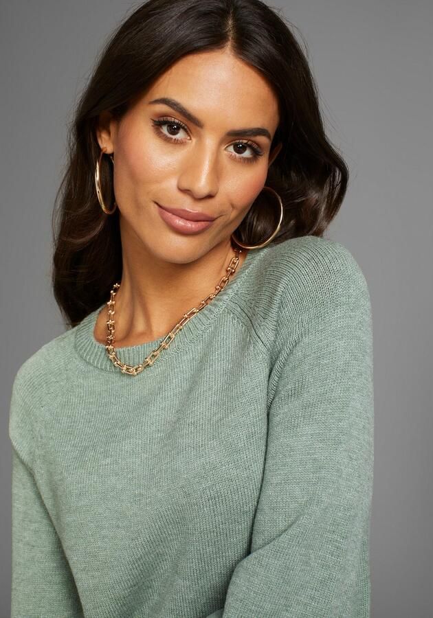 Laura Scott Gebreide jurk met veterdetail van viscosemix - Foto 3