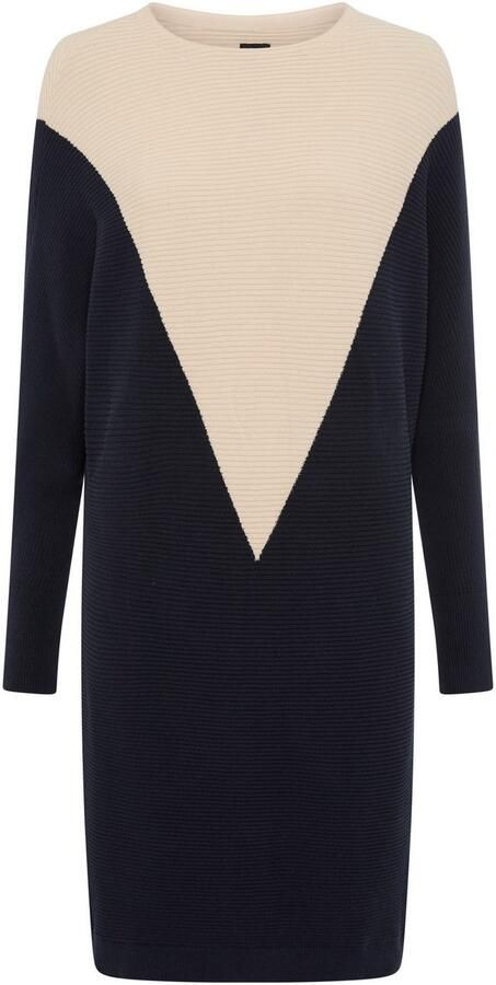 Laura Scott Gebreide jurk tweekleurig van zachte katoenmix-kwaliteit nieuwe collectie - Foto 3