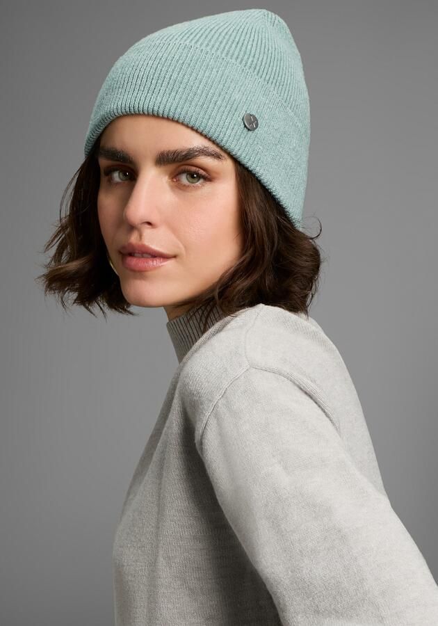 Laura Scott Gebreide muts in ribbreisel met modieuze omslag nieuw - Foto 4