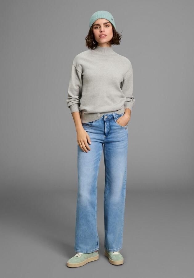 Laura Scott Gebreide muts in ribbreisel met modieuze omslag nieuw - Foto 3