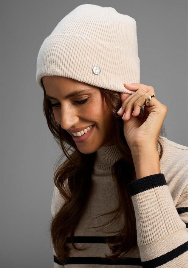 Laura Scott Gebreide muts in ribbreisel met modieuze omslag nieuw - Foto 4