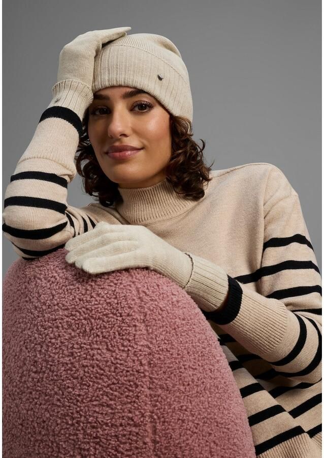Laura Scott Gebreide muts (set 2 stuks Incl. handschoenen) - Foto 2