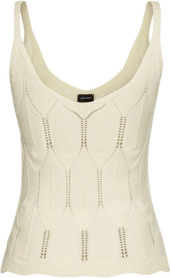 Laura Scott Gebreide top in modieus ajour breipatroon - Foto 6