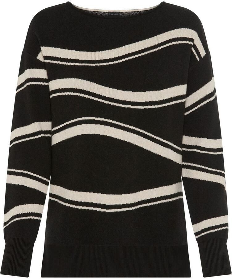 Laura Scott Gebreide trui Fijn gebreide trui met mooi streepjespatroon