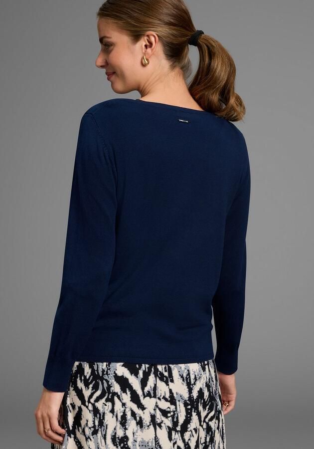 Laura Scott Gebreide trui lichte overgangstrui met boothals - Foto 3