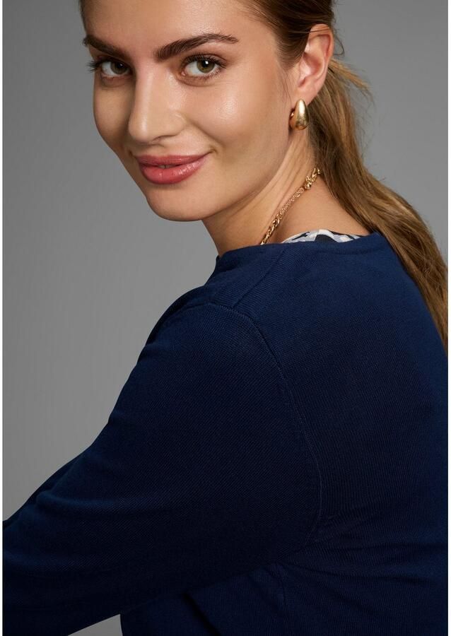 Laura Scott Gebreide trui lichte overgangstrui met boothals - Foto 2